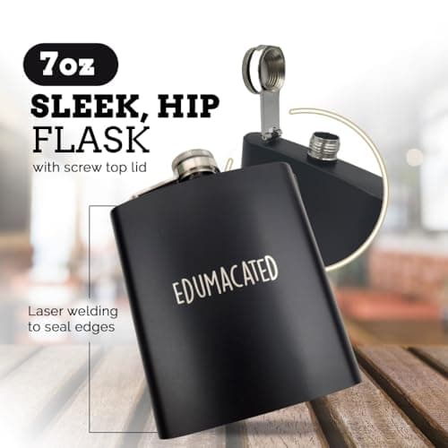 College Graduation Gifts Men 2025, Masters Degree Graduation Gifts, Funny Grad 2025 Present, Adult Graduate Gift Men, Brother Grads Gifts, Nurse Grads Gifts for Women, Edumacated Funny Flask
