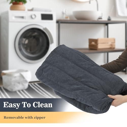 Compact Bean Bag Chair – Memory Foam Lazy Sofa Sack, Floor Couch for Bedroom, Living Room, Office & Home (Gray)