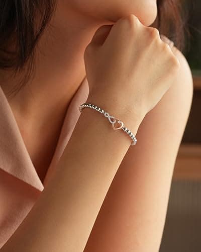 Shonyin Infinity Love Bracelet for Women Girls, Sister-in-law Bonus Daughter Girlfriend Daughter-in-law Great Grandma Bonus Mom