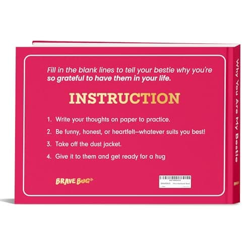 What I Love about Bestie Book - Best Friend Unique Gifts For Women, Friendship Gifts For Women - Best Friend Birthday Gifts - Personalized Christmas Gifts for Best Friends Fill-in-the-Blank Journal