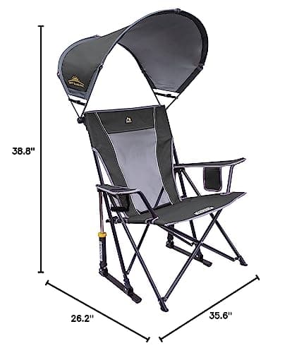 GCI Outdoor Sunshade Rocker Outdoor Rocking Chair with Canopy