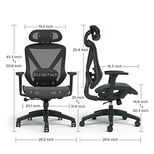 Staples Dexley Ergonomic Task Chair, Mesh, Ergonomic, Lumbar Support, Adjustable Height, Black