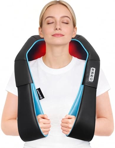 Mo Cuishle Shiatsu Neck and Shoulder Massager with Heat – Deep Kneading Massage for Relaxation – Ideal for Christmas, Mother's Day, Father's Day, Gifts for Men, Women, Mom and Dad