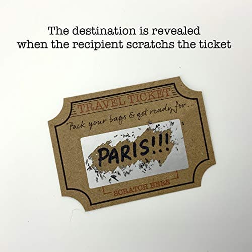 Surprise Mini Suitcase & Mini Travel Ticket Scratch & Reveal Card Gift. Perfect for Valentines, Vacations, Birthday, Family Trips Away! B0C55W9RHB