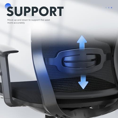 FLEXISPOT OC3 Cloud Ergonomic Office Chair with Footrest, High Back Computer Chair with Adjustable Lumbar Support/2D Headrest, Desk Chairs for Home Office Gaming Working, Black,Foam Seat,Cloud-F