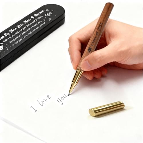 Inspirational Graduation Gifts for High School & College Graduates, Meaningful 2026 Commencement Keepsake for Him and Her Class of 2026 Engraved Wooden Gel Pen, Graduation Gift Pen with Black Box B0GQLGK1BP
