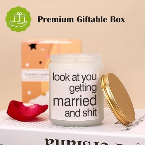 Wedding Gifts for Couples 2025, Funny Bridal Shower Gifts Personalized Lavender Scented Candles Bride Bridesmaid Proposal Custom The Bride to be 2025