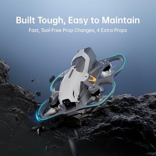 CADDXFPV Protos FPV Drone RTF Kit, Built-in Walksnail 6g VTX, 1080p/60fps HD Digital Video Transmission, 4.5" FPV Goggles Screen, 3-in-1 Charging Hub for 3 Batteries, Supports 3 Flight Modes, Perfect FPV Gift for Beginners & Freestyle Racing