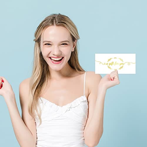 Fancy Land Blank Gift Certificates 25pcs Gold Foil Certificate Cards with Envelopes for Business Salon Spa Restaurants Vouchers for Christmas Holiday