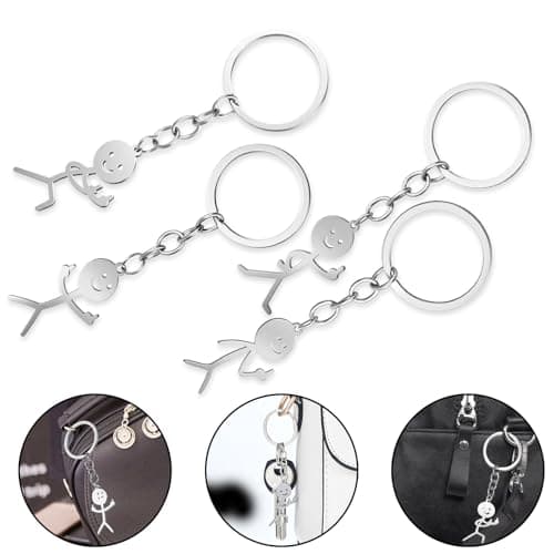 Ouligay 3Pcs Funny Keychain for Women,Middle Finger Keyring,Fun Keychains,Matching Keychains,Cool Gifts for Men