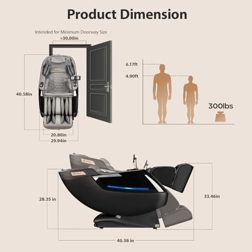 4D Massage Chair Full Body - 53.2" Ultra Long SL-Track Massage Chair Zero Gravity Massage Recliner with Foot Roller, 10 Modes 6 Technique, 32 Airbags, 3 Core Heating, AI Voice, Yoga Stretch
