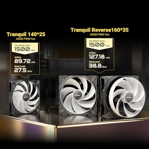 Antec C8 ARGB, 2X TQR 160mm & 1x TQ 140mm ARGB PWM Fans Included,Dual-Chamber Layout, Type-C, 360mm Radiator Support, Seamless TG Front & Side Panels, RTX 40 Compatible, Full-Tower E-ATX PC Case