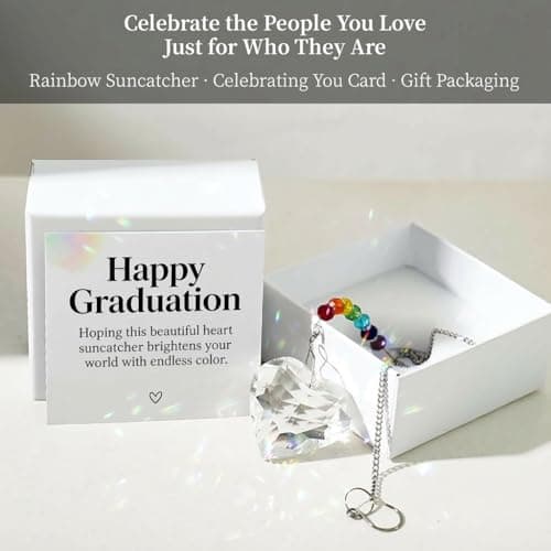 Hegelda Graduation Gifts for Women Her 2026 Crystal Heart Suncatcher Ornaments B0GH76NCTW