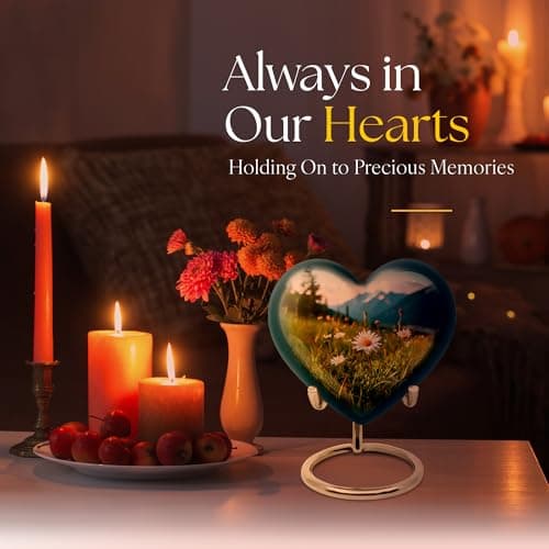 Blue Small Cremation Urns for Human Ashes Adult Men and Women - Funeral Urn for Daughter and Son 3 Inch Daisy Small Burial Urns for Adult Human Ashes B0FJYB6R6B