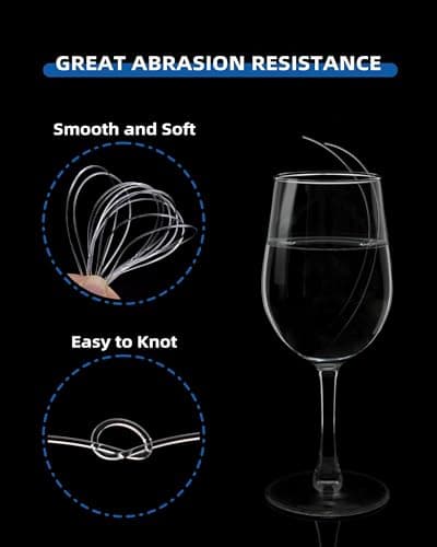 BLUEWING Monofilament Fishing Line 6,8,10,12,15,20,25,30,40,50,60,80,100,130,250,300,400 lbs, 50,100,500,1000,3000 Yards Invisible Thin Diameter Mono Fish Wire String, Clear