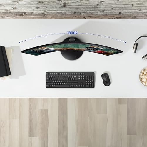 Samsung 27" Essential S3 (S36GD) Curved Monitor - FHD, 1800R Curved Screen, 100Hz, Eye Saver Mode, Game Mode, HDMI D-sub, LS27D36CGANXZA
