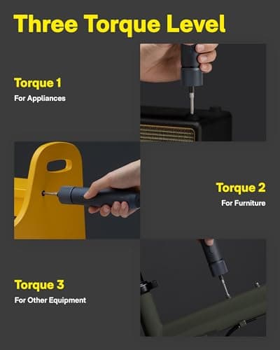 1/4'' Hex, Magnetic Lid, 1500mAh Rechargeable, LED Light, Ideal for Furniture Assembly, Home Improvement, and Garage Projects HOTO 25-Piece Upgraded Electric Screwdriver Kit, Cordless Screwdriver B0BLMQ8BXB