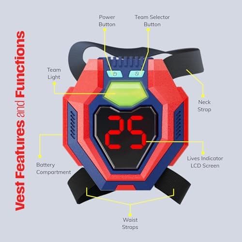 Toys for Boys Ages 8-12 Years - Teens Boys Toys Age 8-10 Years Gift - Lazer Tag Guns & Vests Laser Tag Set of 2 - Gifts for 8 9 10 11 12 13 Year Old Boy Gifts Birthday B0FQ7BKVF1