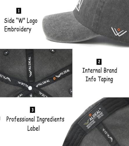 Waldeal Women's Embroidered Baseball Cap Boy Mama Mom Gift Vintage Distressed Dad Hat