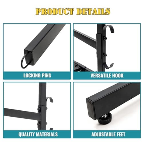 Kayak Storage Rack, Heavy Duty Kayak Racks for Garage and Outdoor Storage, Storage Rack for Kayak, Canoe, Surfboard & Paddleboard-3 Levels