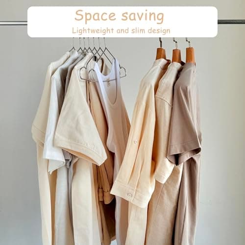 Extra Wide Wire Hangers for Plus Size Clothes, 19.6 Inch Stainless Steel Plus Size Hangers Ideal for XL, XXL Shirts, Coats, Dresses, Etc. Silver. 10pk.