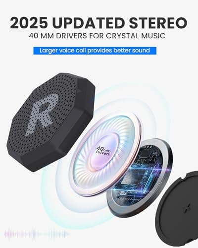 OutdoorMaster Update Ski Helmet Headphones, True Wireless Bluetooth with Charging Case, Drop-in Headphones HD Speaker Chip Compatible with Audio Ready Snowboard Helmets-Pure Black