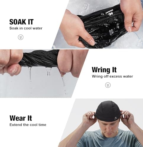 MELASA Cooling Skull Caps Helmet Liner, Lightweight Mesh Under Helmet Cycling Motorcycle Hard Hat Sweat Liner for Men Women