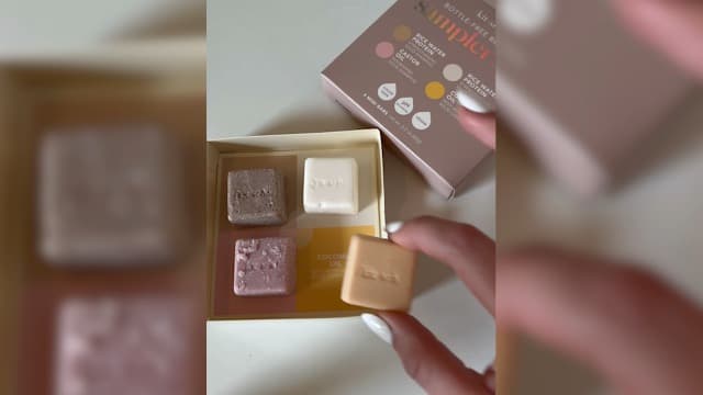 Kitsch Shampoo and Conditioner Set - 4pc Sampler Bars with Rice Water Shampoo and Conditioner, Castor Oil Shampoo & Coconut Oil Conditioner - Bottle-Free Beauty for Hair Growth, Repair & Moisture