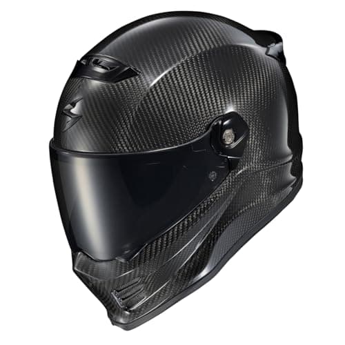 ScorpionEXO Covert FX Carbon Fiber Full Face Motorcycle Helmet Street Fighter Style - Bluetooth Ready Speaker Pockets DOT ECE Solid (Gloss Black - Medium)