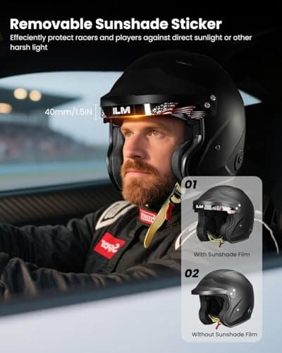 ILM Snell SA2025 Open Face Auto Racing Helmets Lightweight Fiberglass Helmet for Men and Women Model R95