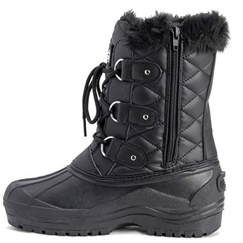 POLAR Womens Mid Calf Mountain Walking Tactical Waterproof Boots