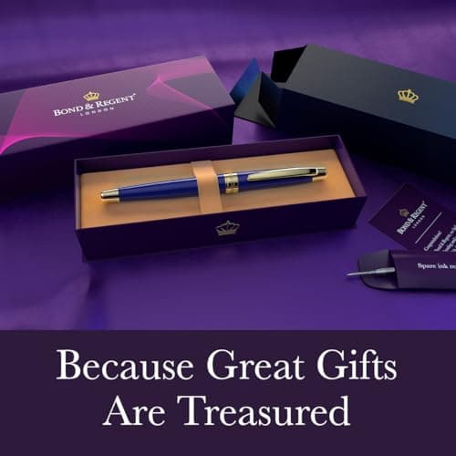 Royal Blue & 24 Karat Gold - Certified Luxury Grade Rollerball Pen | Nice Gift for Men & Women