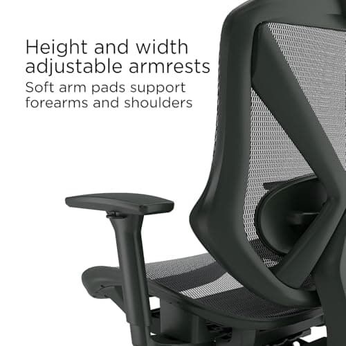 Staples Dexley Ergonomic Task Chair, Mesh, Ergonomic, Lumbar Support, Adjustable Height, Black
