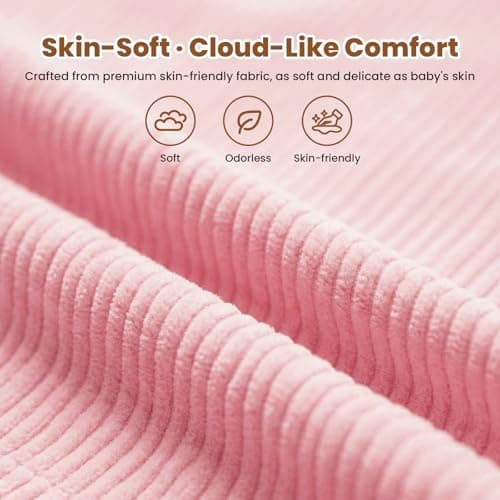 3 in 1 Kids Bean Bag Chair Bed for Kids or Adults, Convertible Chair Folds from Bean Bag Sofa to Lounger, Child Floor Sofa for Gaming, Reading, Floor Mattress with High-Density Foam (Pink)