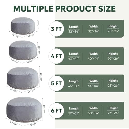 SHOUREN 3 Ft Bean Bag Chair,Memory Foam Bean Bag Chairs for Adults,Bean Bag Sofa for Living Room,Beanbag with Filler Included,Soft Velvet Fabric,Pull-Handle - 3 Foot,Dark Grey