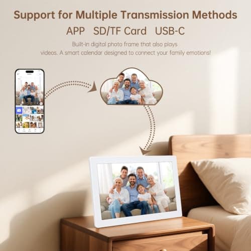 Real-time Google, Outlook and iCloud sync keeps every family member organized, with meal planning and no subscription fees. 15.6" Digital Calendar Wall Touch Screen, Chore Chart, Photo Frame, Bases B0GBVS5NX1