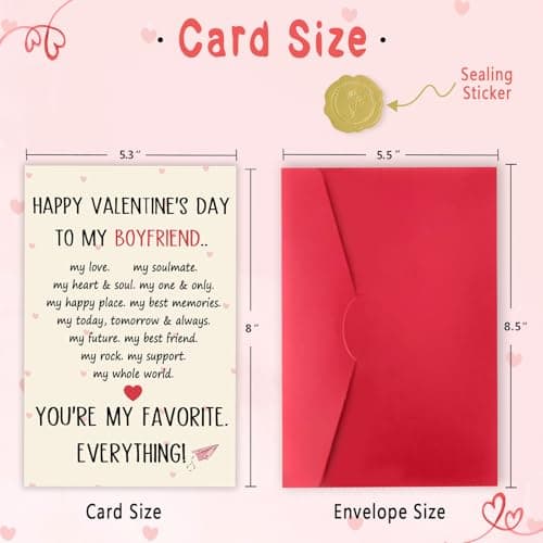 Valentines Day Gifts for Boyfriend, Mens Valentines Gifts, Valentines Day Card