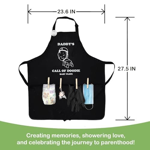 MUNIFICENCE APRON DADDY TO BE GAG GIFT, BABY SHOWER FUNNY ACTIVITY, GENDER REVEAL, NEW DADDY