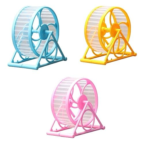 Pet Hamster Exercise Running Wheel with Stand Playing Supplies Cage Toy Gerbils Hamster Running Jogging Toy Hamster Running Wheel Small