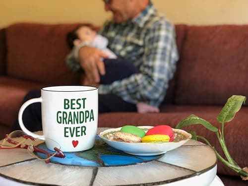 Triple Gifffted Worlds Best Grandparents Coffee Mugs for Grandma and Grandpa, Gifts Ideas From Grandkids, Grandchildren, New First Time Grandparent Announcement Christmas Valentines Day, Ceramic 380ml