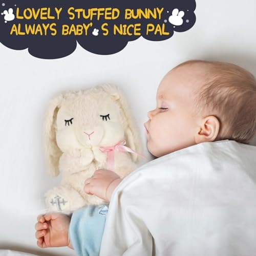 Baptism Gifts for Girls, Baby Dedication Gift, Christening Gifts for Baby Girls, Baptism Gifts Set Include 7'' Plush Bunny and Let's Pray Book in Keepsake Box.