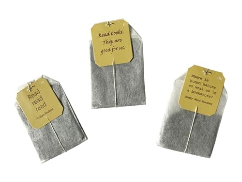 Novel Teas Book Lover's Tea contains 25 teabags individually tagged with literary quotes from the world over, made with the finest English Breakfast tea, for the book lover B002RT2W1M