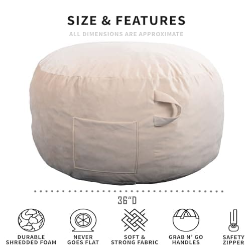 Bean Bag Chairs, Memory Foam Stuffing Bean Bag Chair for Adults/Teens/Kids, Velvet Lazy Sofa Furniture with Removable High-Rebound Memory Foam for Living Room Bedroom College Dorm