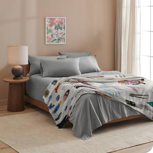 Music Blanket,Fall Throw Blanket,Singer Blankets,Music Flannel Blanket,Fuzzy Blanket,Decorations for Room Christmas Birthday Valentines Day Gifts for Women Girls Friend Fan (White 2)