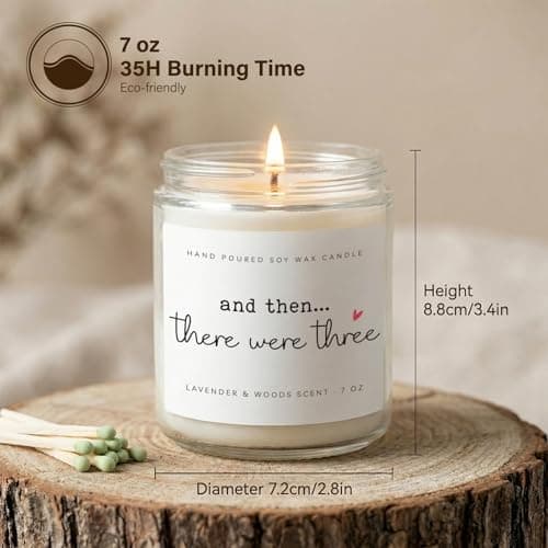 New Mom Gifts, Postpartum Gift for Moms, Gift for New Moms After Birth, New Parents Gifts for Couple, First Time Mom to Be - Lavender Scented Candle 7oz B0FG26C97G