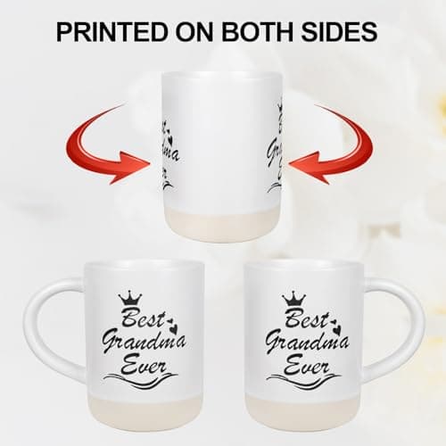 Cabtnca Gifts for Grandparents, Best Grandma and Grandpa Ever Mug Set, Christmas Grandparents Gifts for Grandma Grandpa from Granddaughter Grandkids, Grandparent Day Gift, 16 Oz Black & White