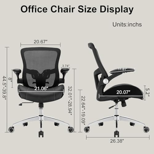 Office Chair Ergonomic Desk Chair-400lbs Big and Tall Heavy Duty, Wide & Soft 3D Modeling Foam Cushion Home Office Desk Chair with Adjustable Seat Height, Executive Computer Task Chair