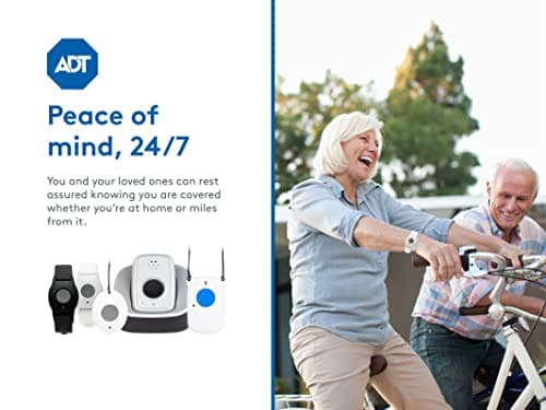 ADT-Monitored 24/7, LTE/GPS Technology, Waterproof Wearable Bracelet, Home & On-the-Go Safety ADT On-The-Go Mobile Medical Alert System for Seniors, Neck Pendant B09JT3ZQWC