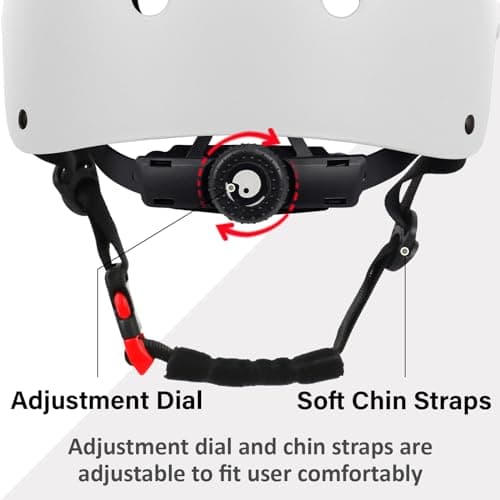 Skateboard Bike Helmet, Lightweight Adjustable, Multi-Sport for Bicycle Skate Scooter, 3 Sizes for Adult Youth & Kids