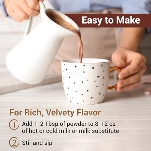 MilkBoy Dairy Free Hot Chocolate Mix - Gluten Free Swiss Cocoa Drink Powder, Vegan Hot Cocoa Mix, Gourmet Swiss Chocolate Drink, Kosher, Rainforest Alliance Certified - 12 oz Can